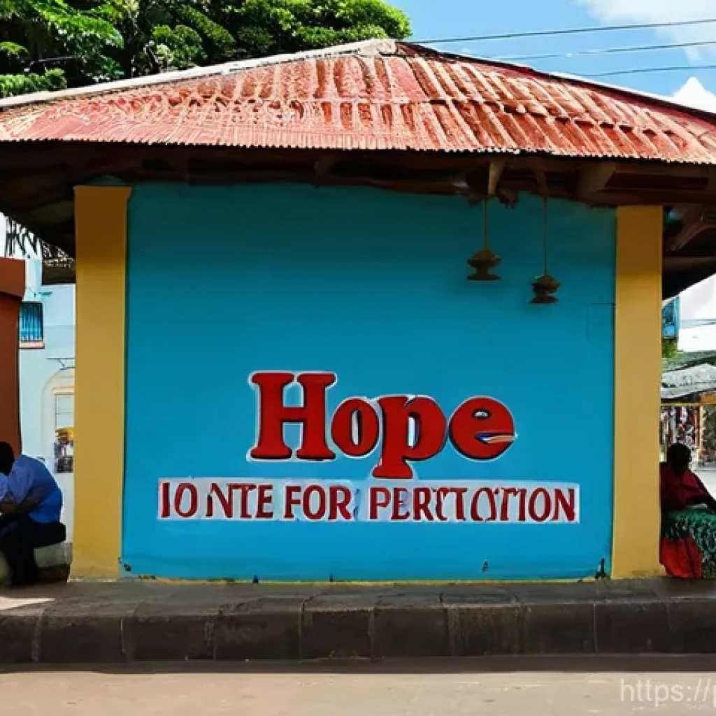 트리니다드 토바고 정치 현황 - **Prompt 1: Citizen Engagement and Hope for Change**
"A vibrant and energetic scene in a sun-dre...