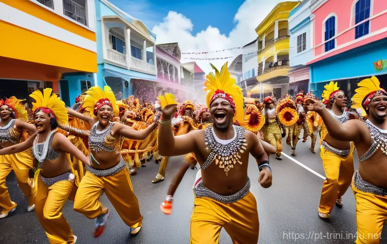 트리니다드 토바고에서 외국인으로 생활하기 - A lively street food stall in Port of Spain, Trinidad and Tobago, during the day. Diverse people, ca...